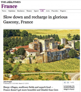 Article sur le Gers - The Times 